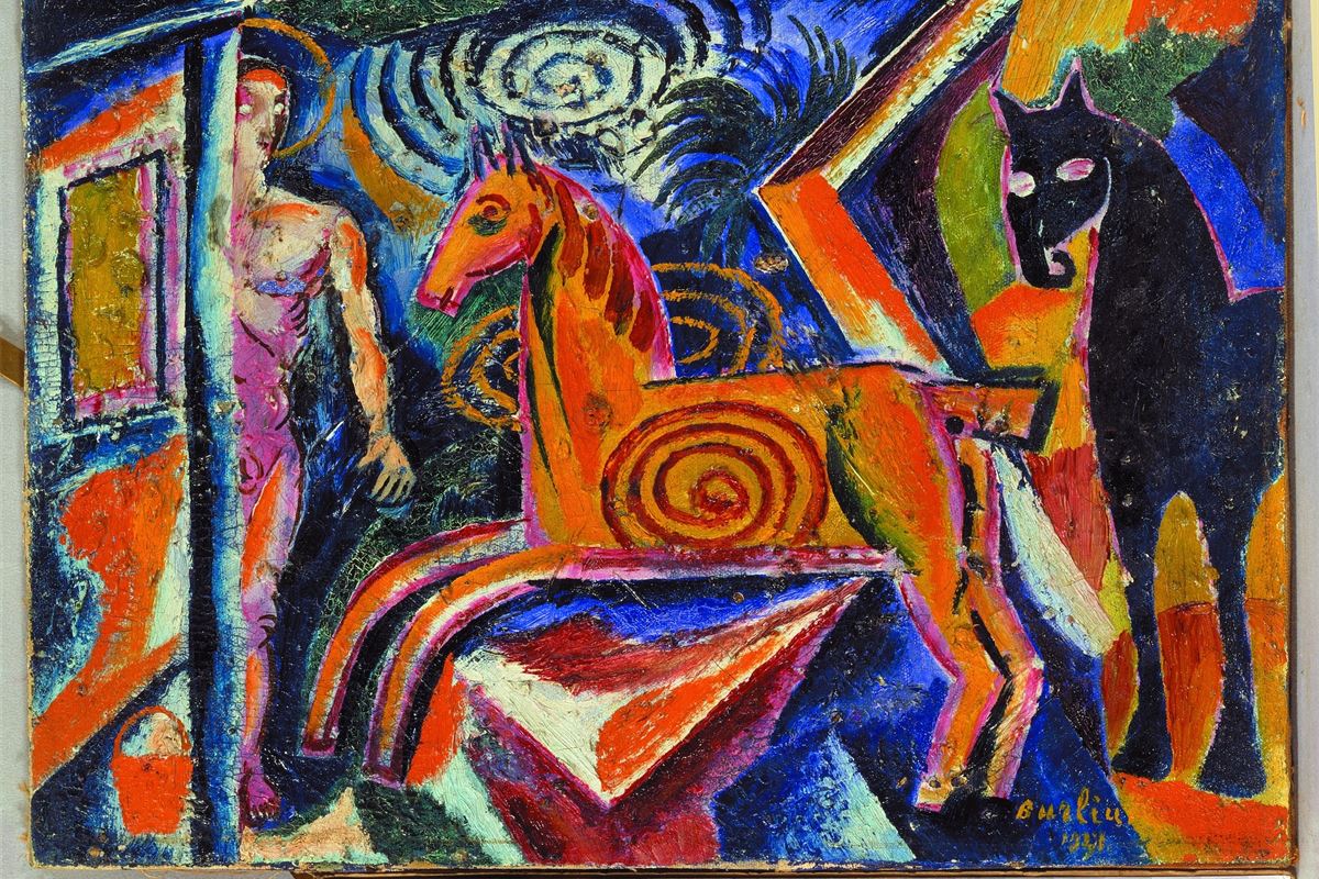 En el ojo de la tormenta: una exposición itinerante del modernismo ucraniano mantiene seguro el arte durante la guerra