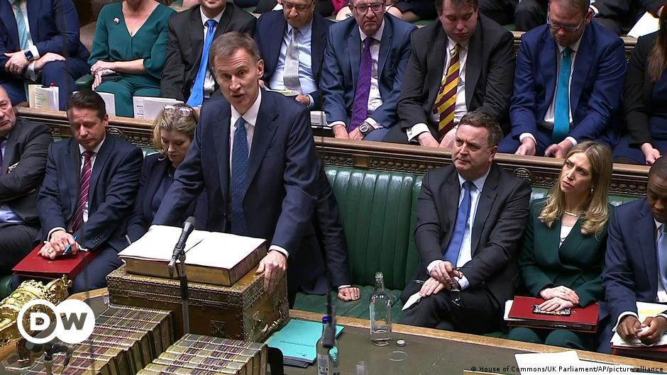 The skyline of the Canary Wharf financial district in London on October 7, 2022