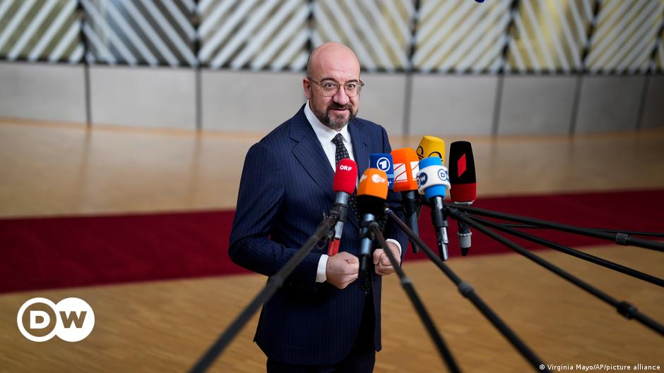 Ursula von der Leyen of the center-right European People's Party (EPP), delivers a speech in front of the European Parliament