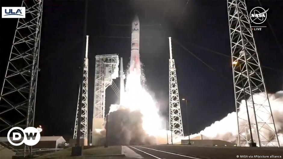 A rocket carrying a lunar lander is seen at Tanegashima Space Centre on Tanegashima Island in the southwestern prefecture of Kagoshima, Japan.