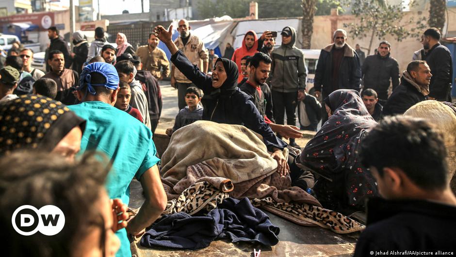 Crowds gathered outside the apartment building in Beirut targeted by what was alleged to be an Israeli drone earlier this week