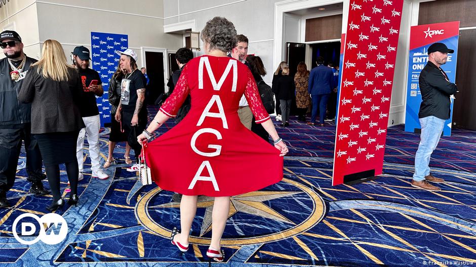 Former British Prime Minister Liz Truss speaks during the Conservative Political Action Conference