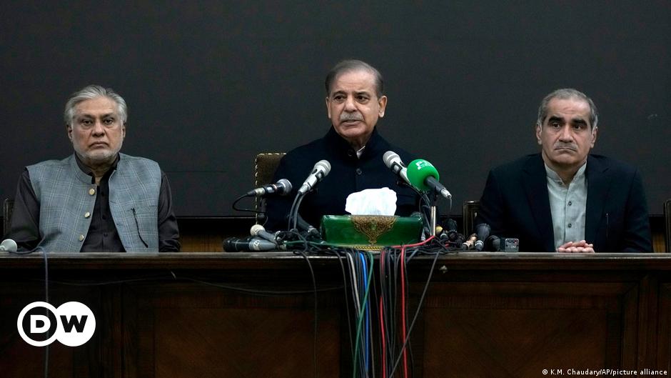 Supporters of Khan's Pakistan Tehreek-e-Insaf (PTI) party block Peshawar to Islambad highway as they protest against the alleged skewing in Pakistan's national election results, in Peshawar on February 11, 2024
