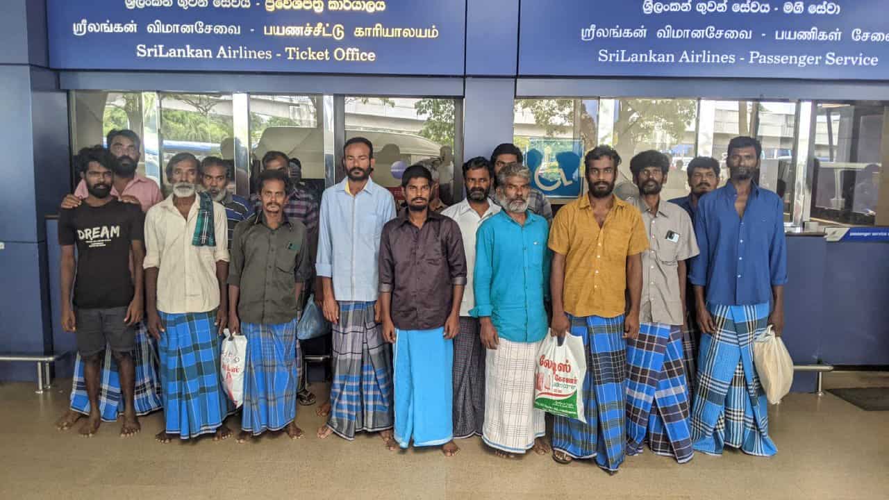 17 pescadores indios repatriados desde Sri Lanka